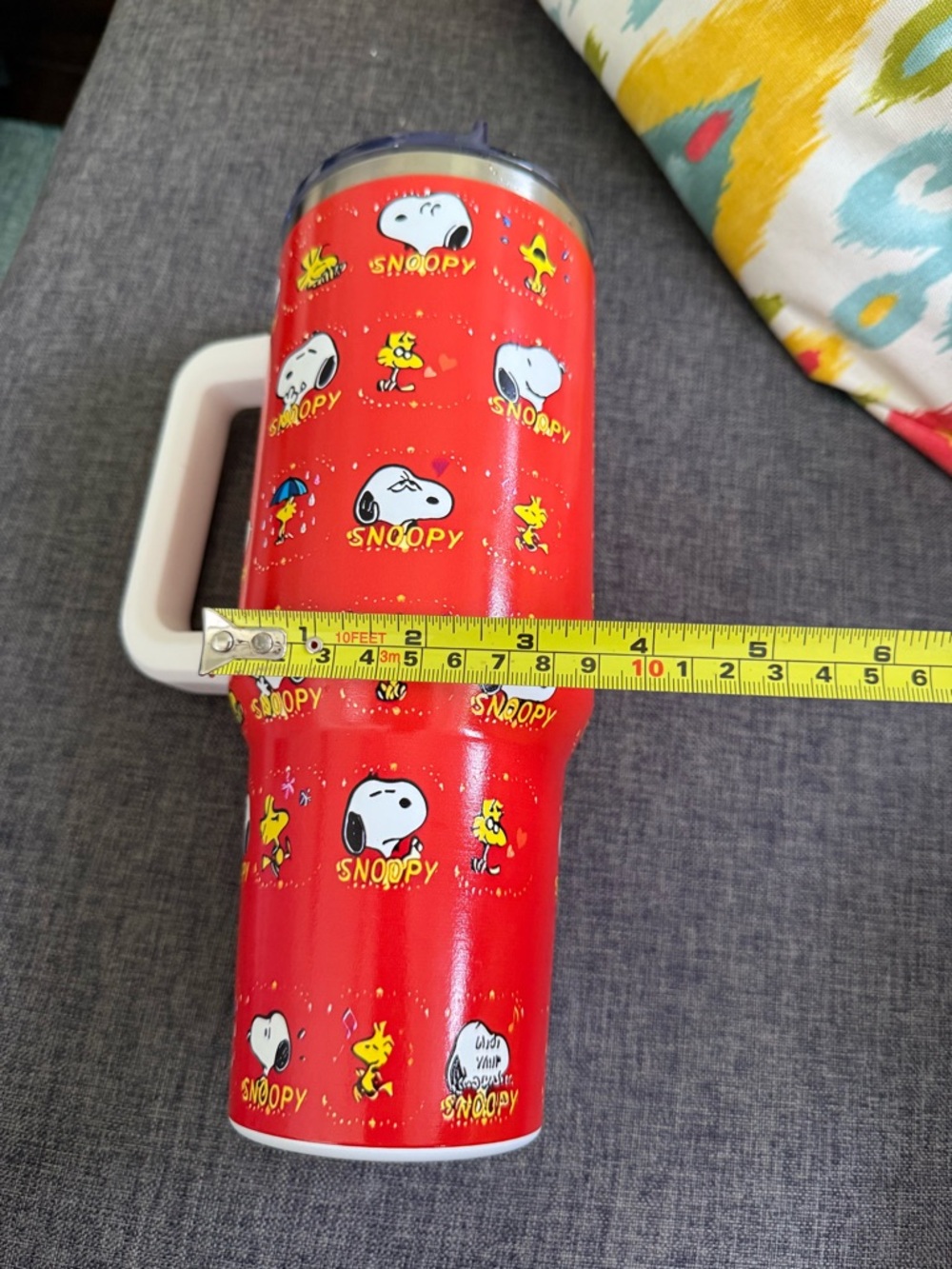 Snoopy Red Stainless Travel Mug with Handle - Picture 10 of 13